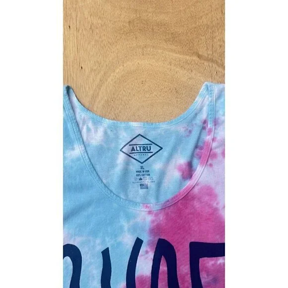 Altru Men's Cotton Tie Dye Sleeveless Surf Tank Shirt L XL - Picture 6 of 16